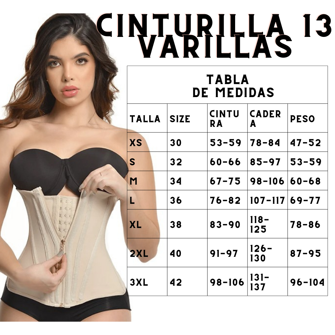 ✨ ¡Cinturilla de 13 varillas para una figura de ensueño! 💃🔥